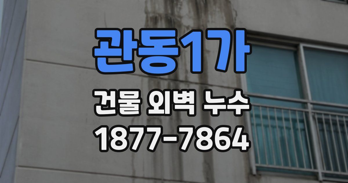 관동1가 건물 외벽 누수