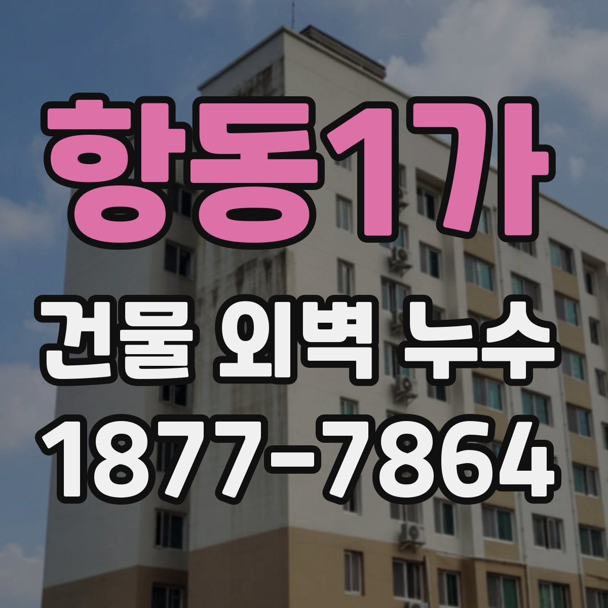 항동1가 건물 외벽 누수