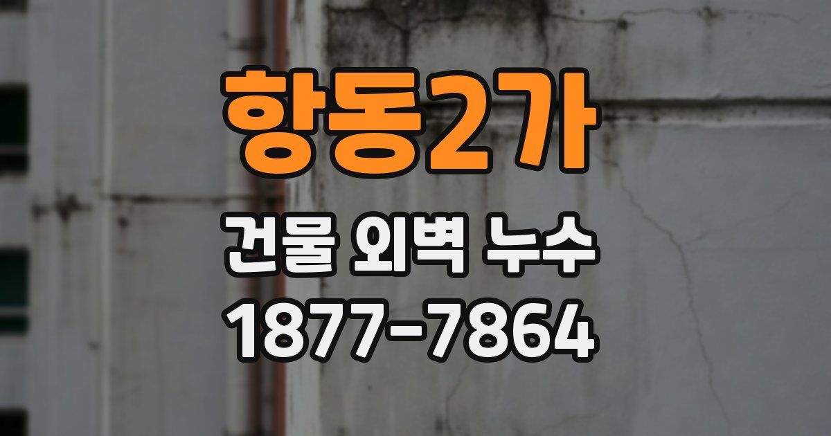 항동2가 건물 외벽 누수