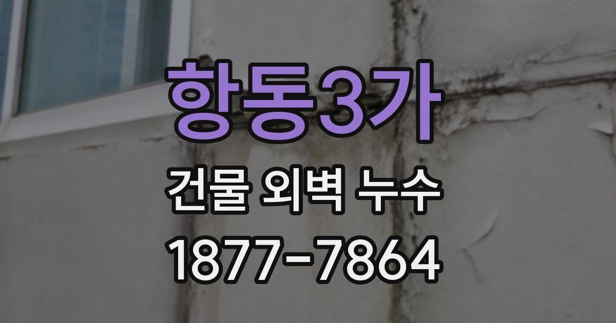 항동3가 건물 외벽 누수