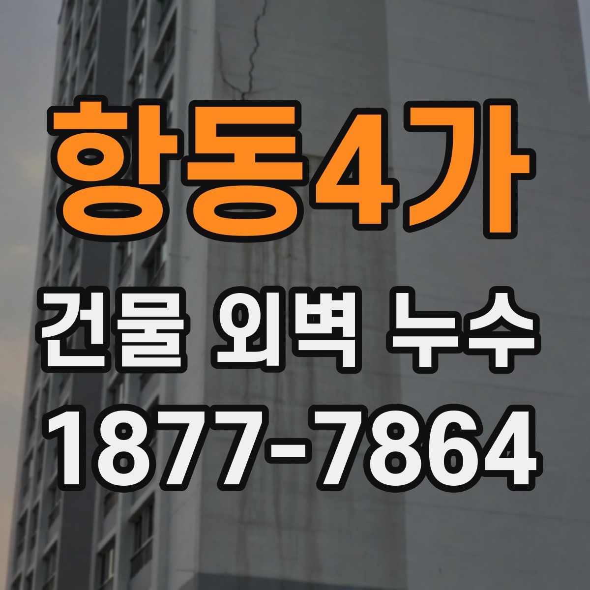 항동4가 건물 외벽 누수