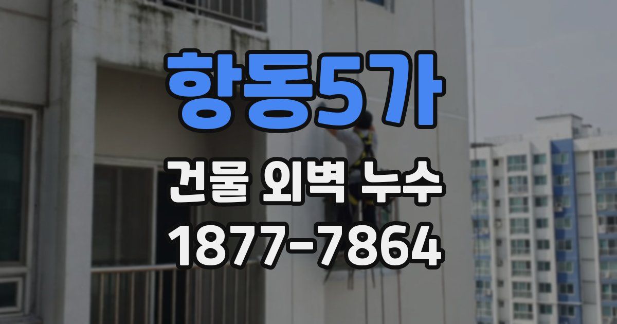 항동5가 건물 외벽 누수