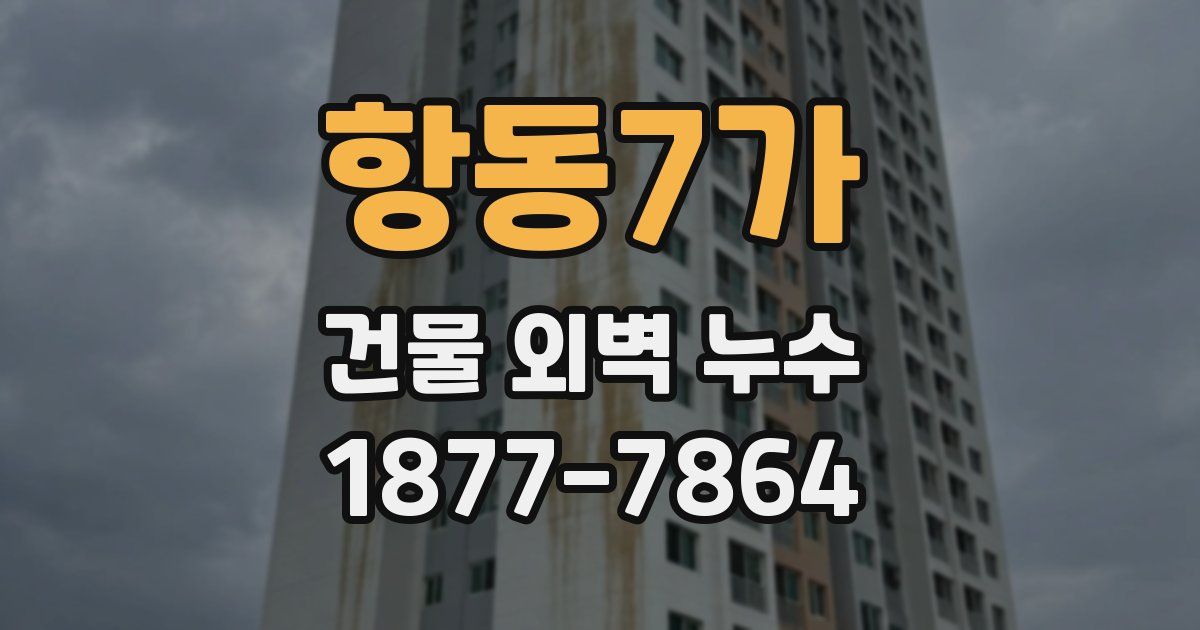 항동7가 건물 외벽 누수