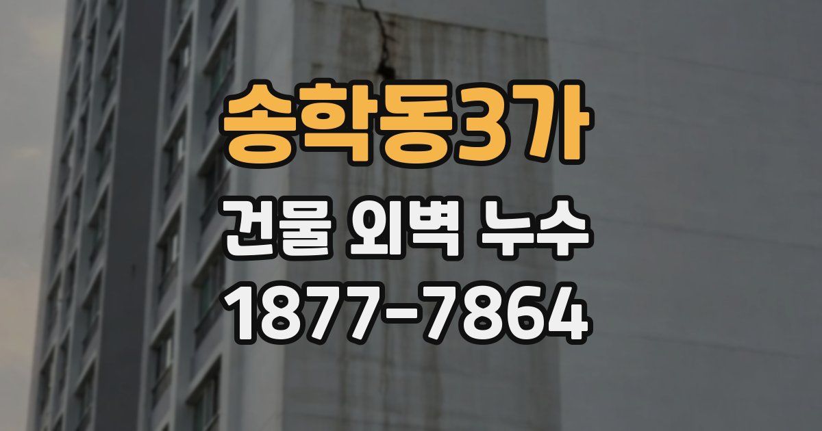 송학동3가 건물 외벽 누수