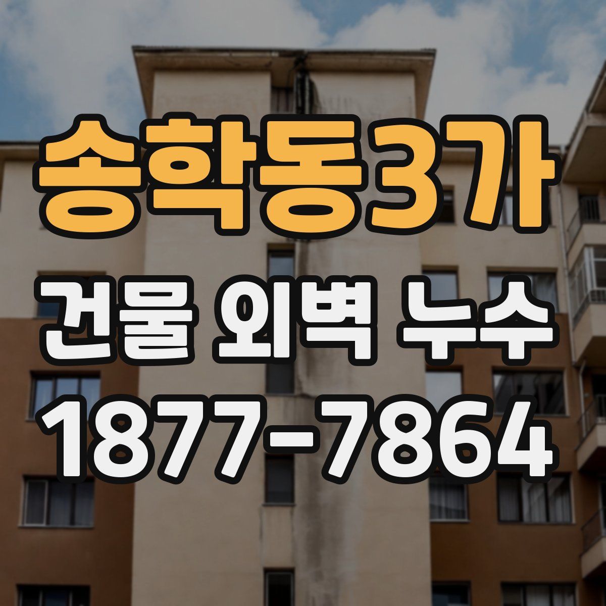 송학동3가 건물 외벽 누수