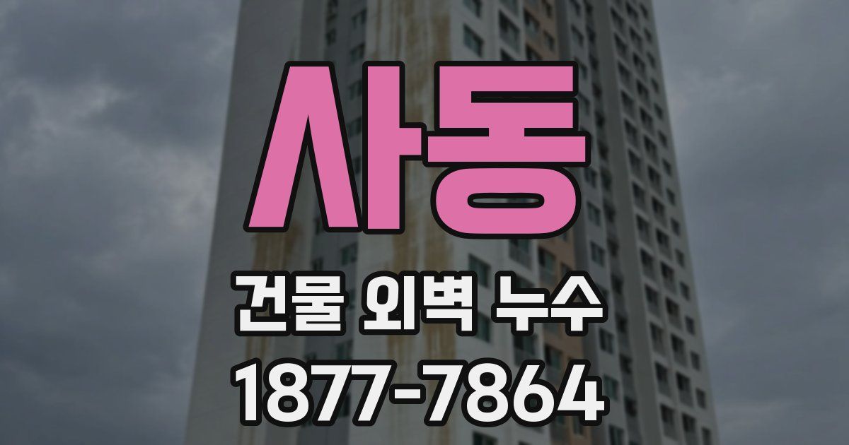 사동 건물 외벽 누수