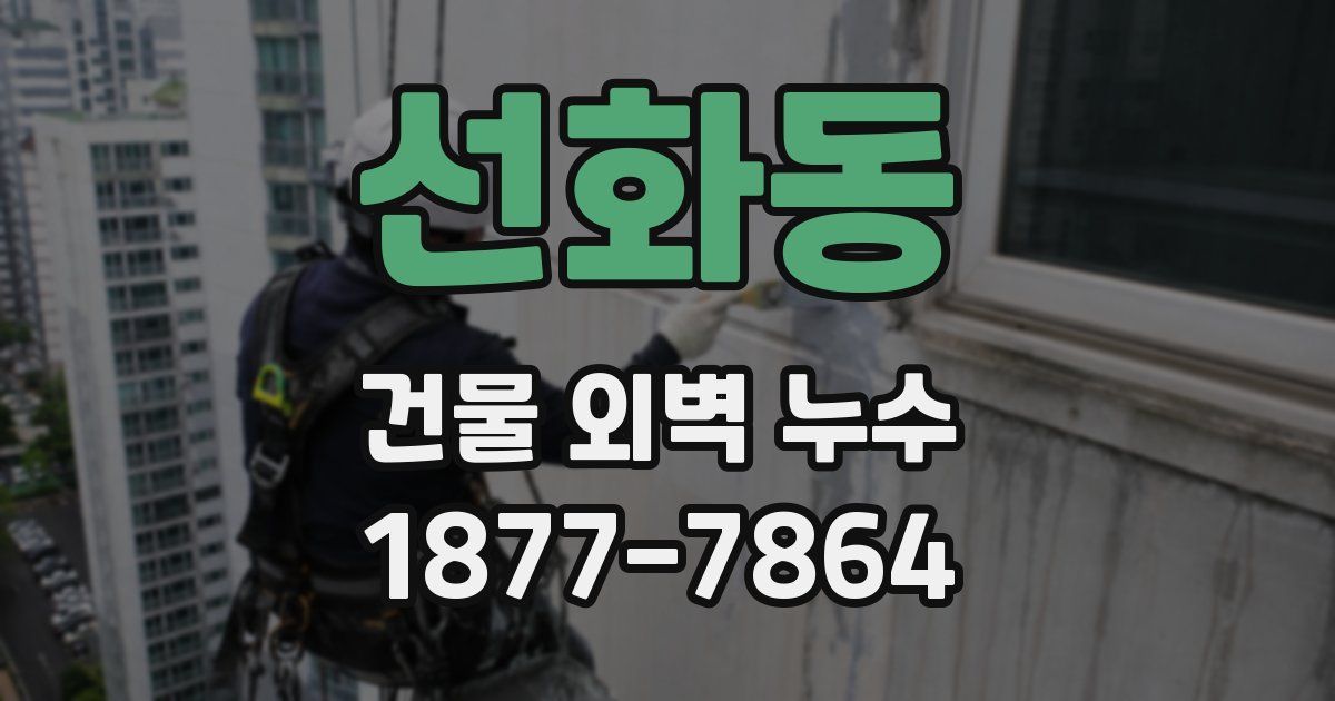 선화동 건물 외벽 누수