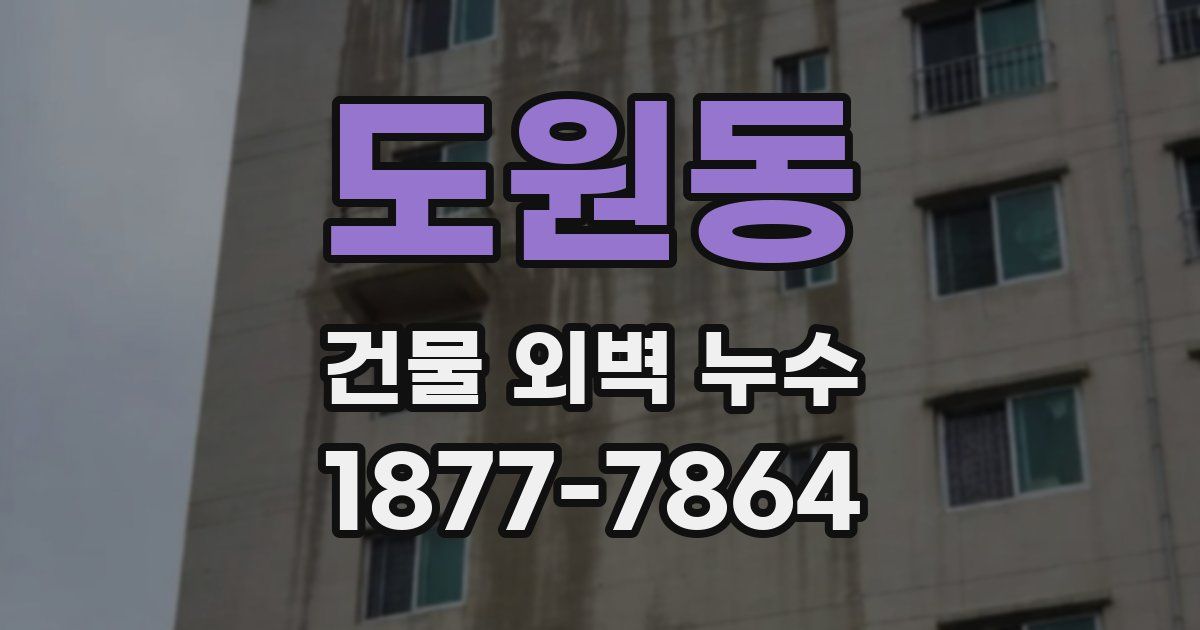 도원동 건물 외벽 누수