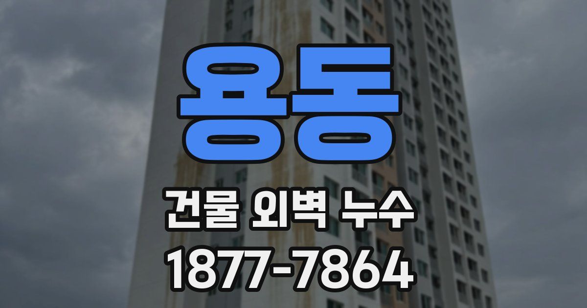 용동 건물 외벽 누수