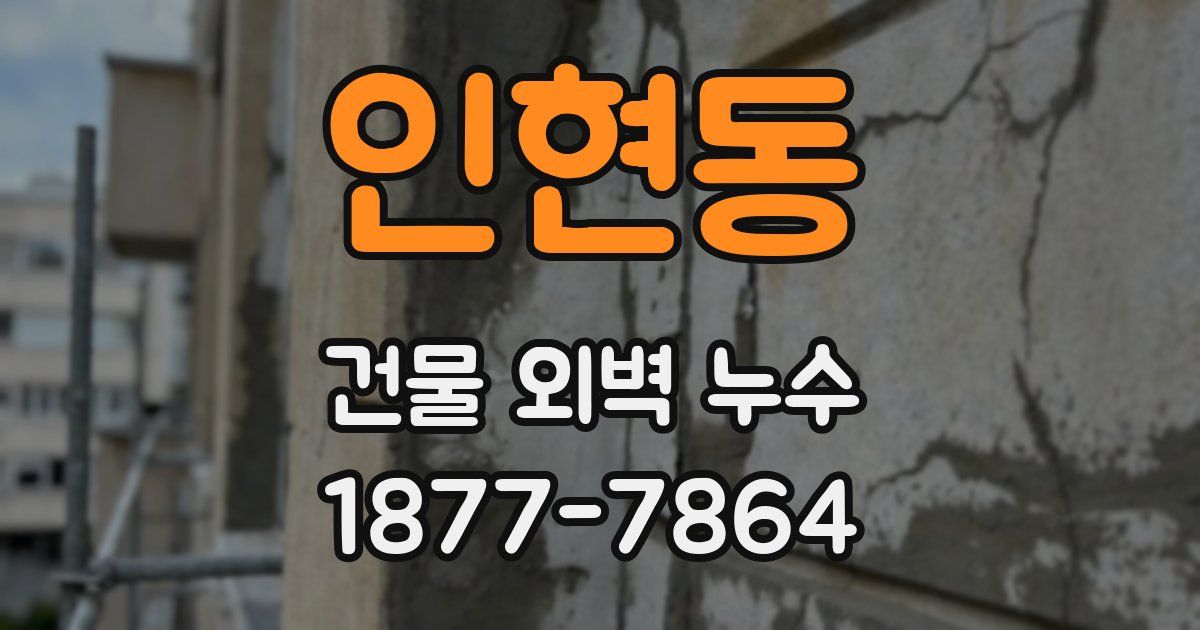 인현동 건물 외벽 누수