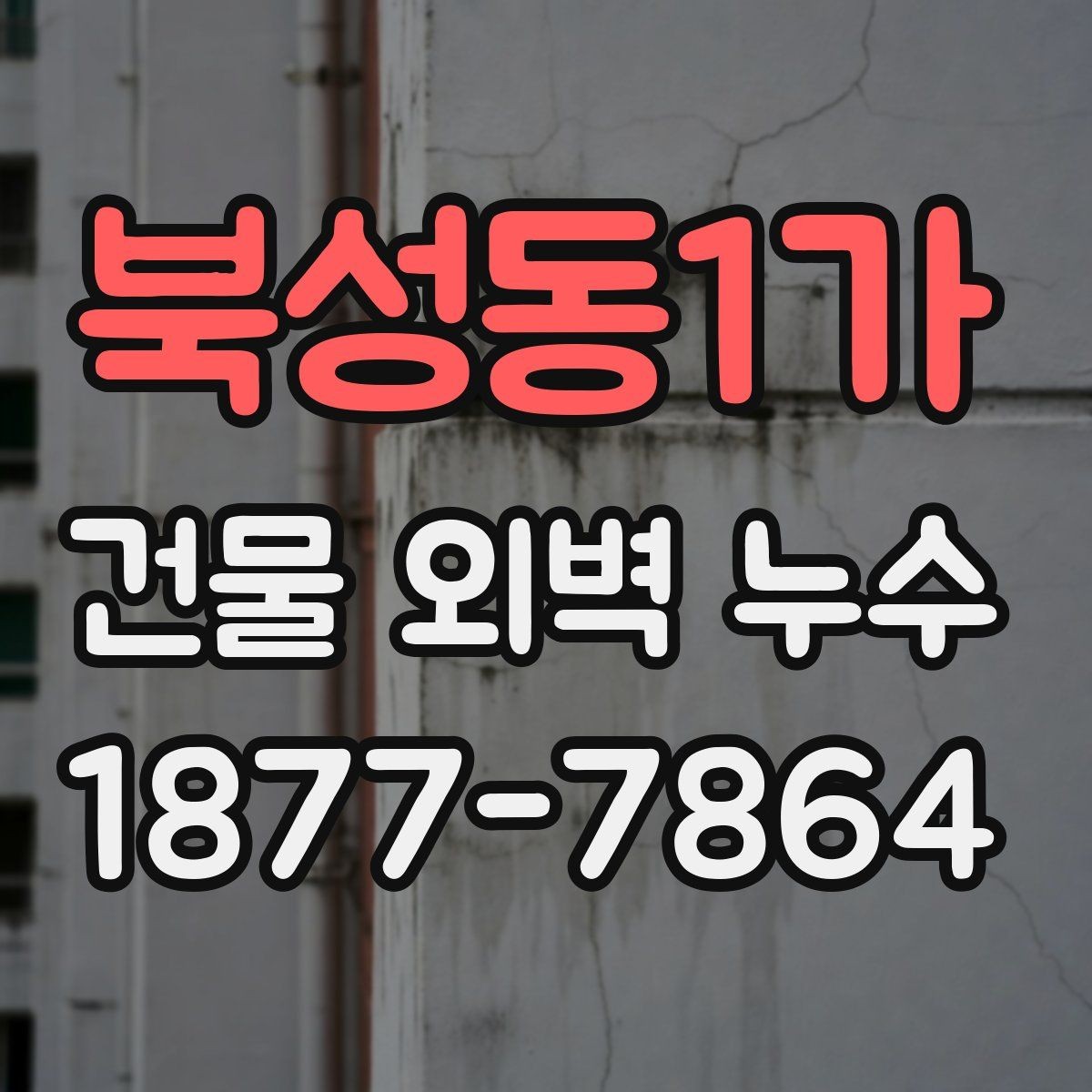 북성동1가 건물 외벽 누수 발생 후 임시 조치 방법