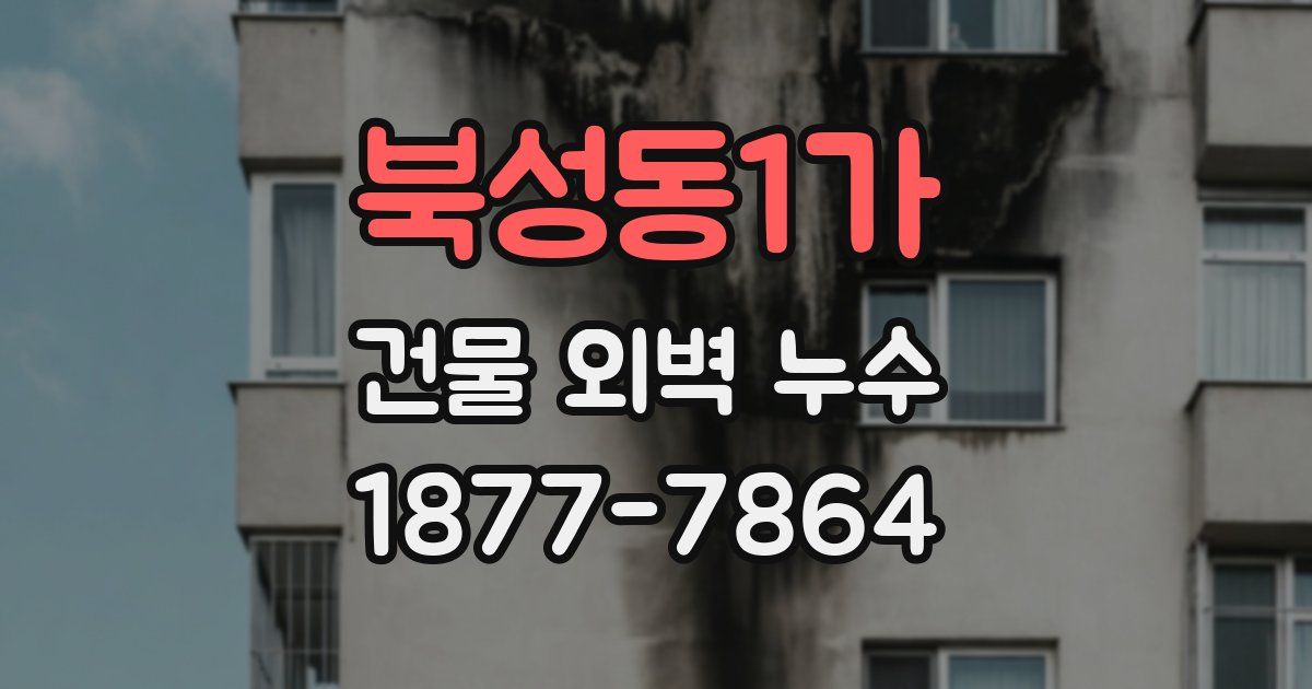 북성동1가 건물 외벽 누수