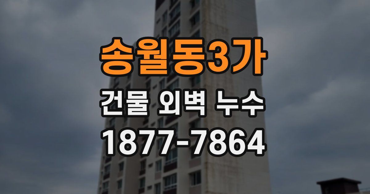 송월동3가 건물 외벽 누수