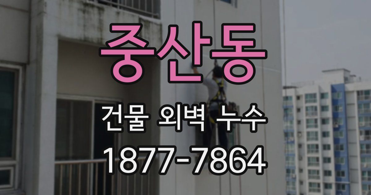 중산동 건물 외벽 누수