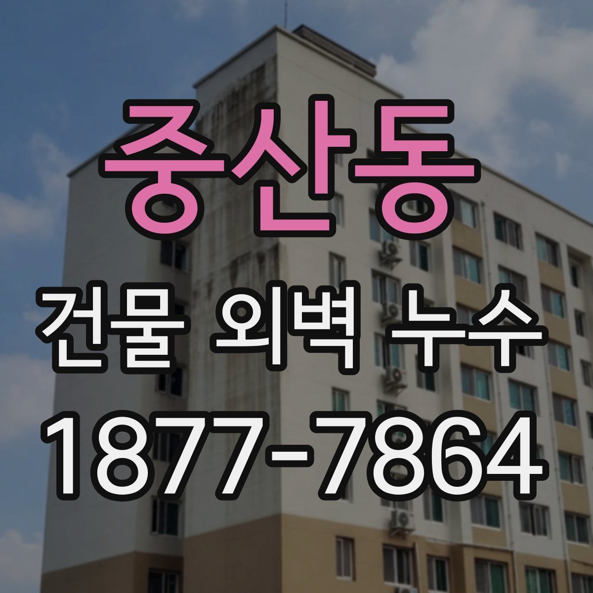 중산동 건물 외벽 누수
