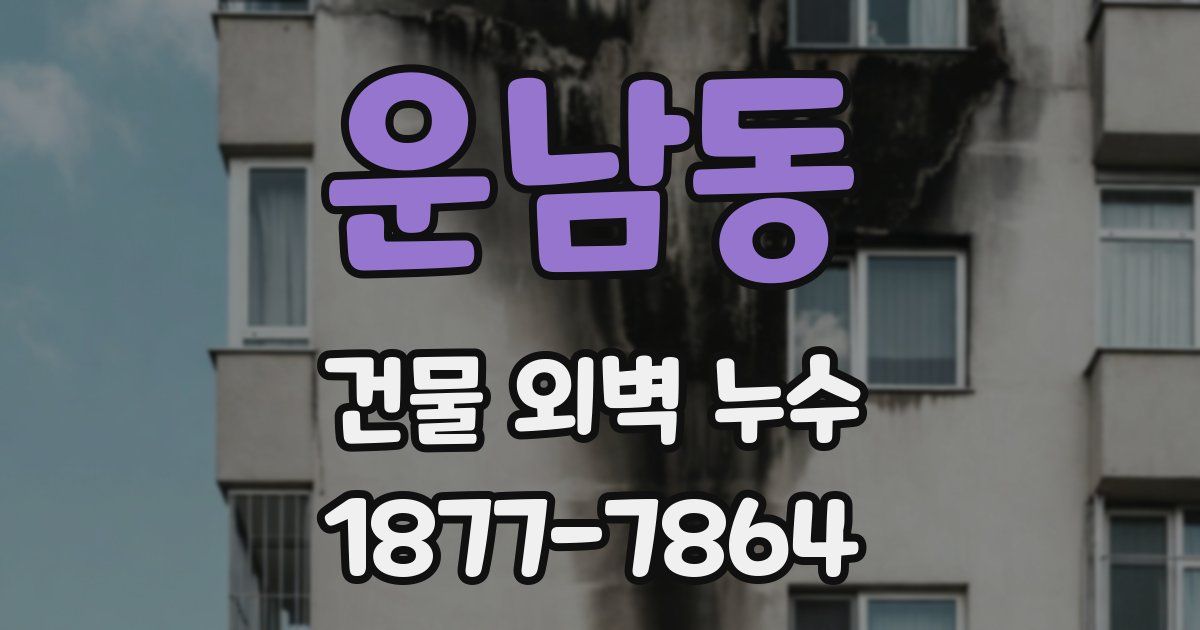 운남동 건물 외벽 누수