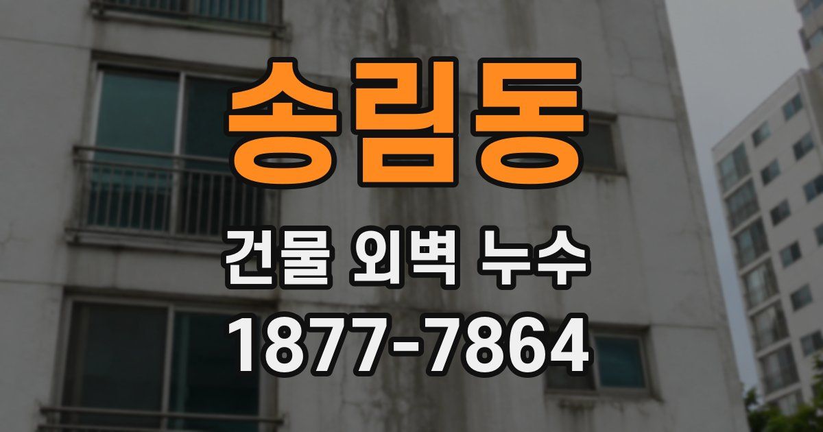 송림동 건물 외벽 누수