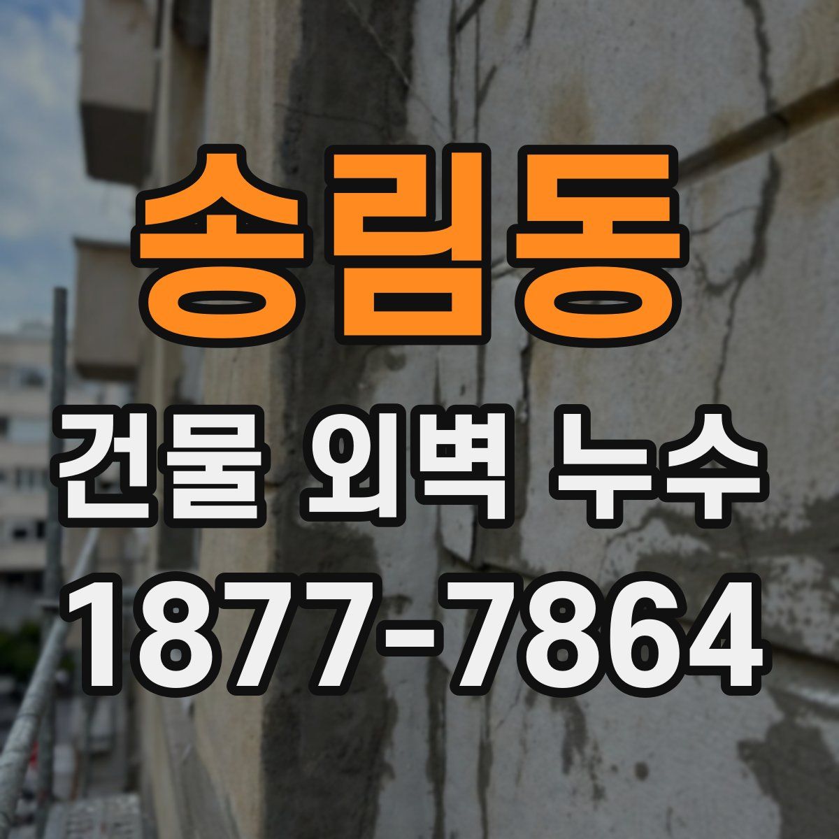 송림동 건물 외벽 누수