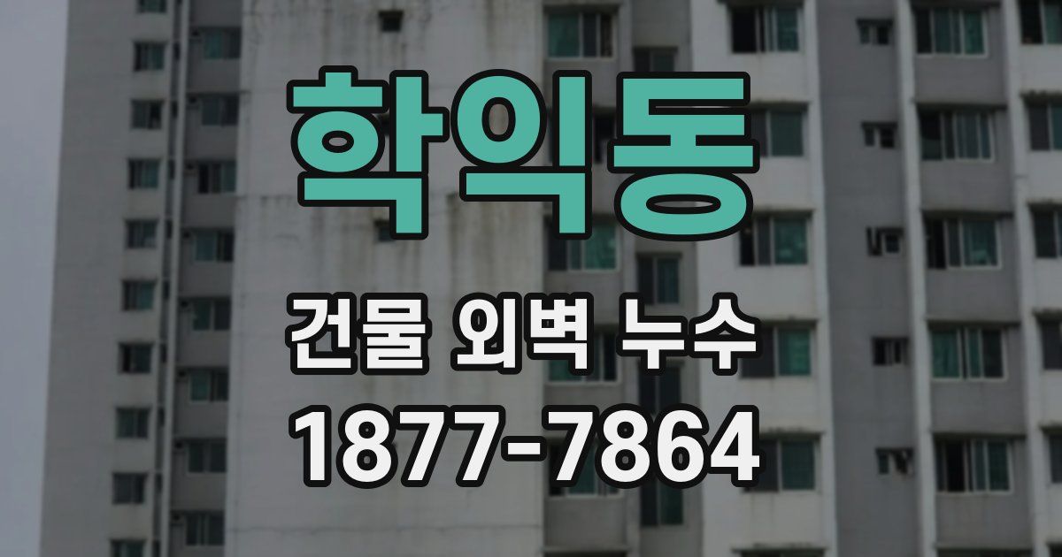학익동 건물 외벽 누수