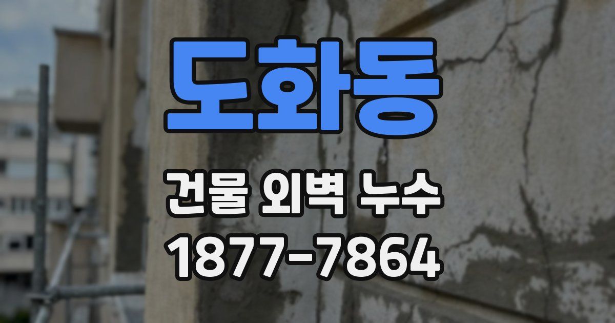도화동 건물 외벽 누수