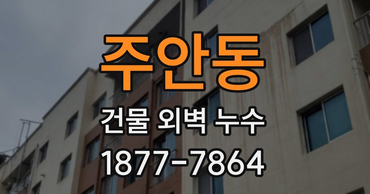 주안동 건물 외벽 누수