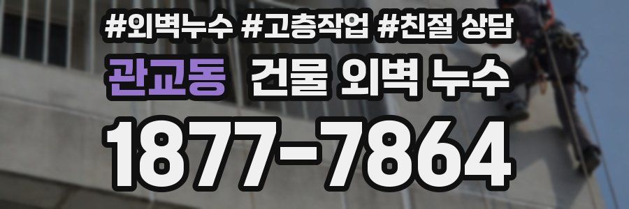 관교동 건물 외벽 누수
