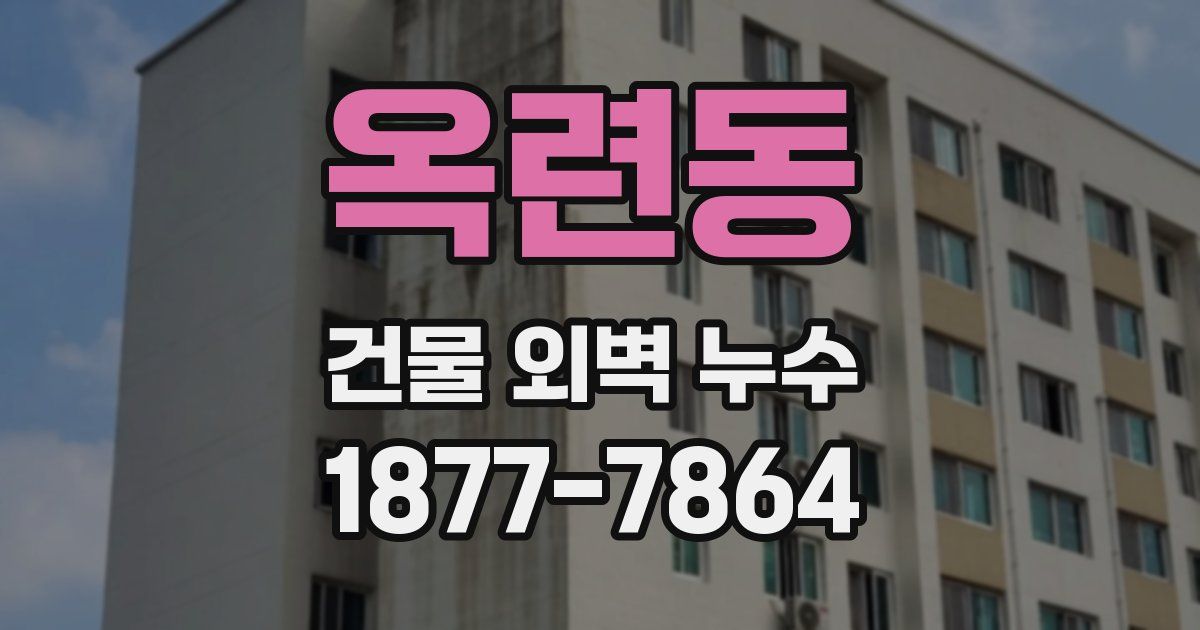 옥련동 건물 외벽 누수
