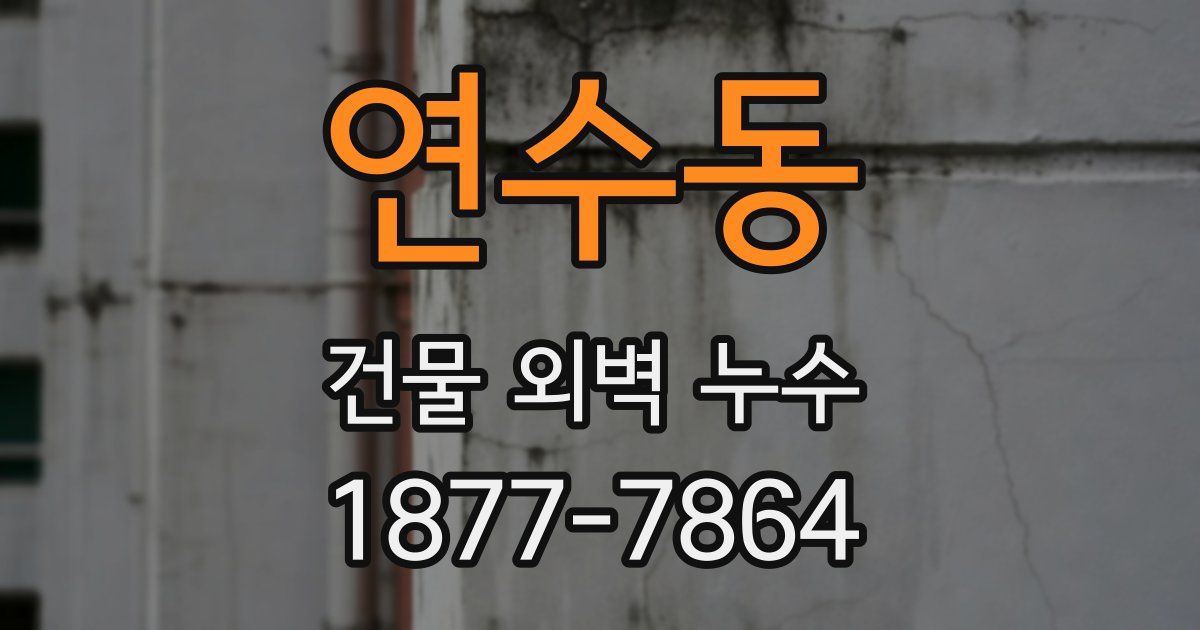 연수동 건물 외벽 누수