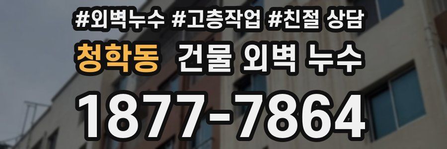 청학동 건물 외벽 누수