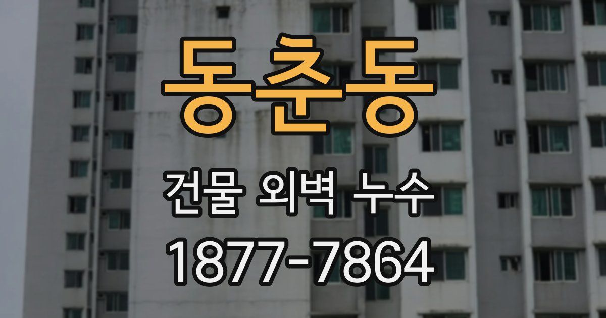 동춘동 건물 외벽 누수