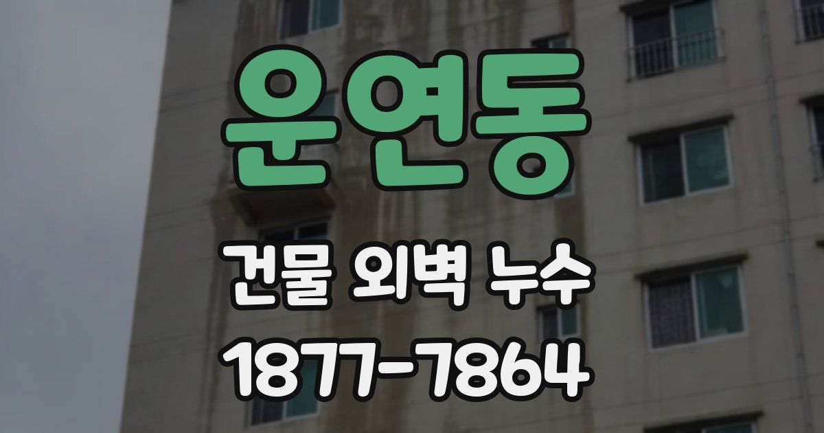 운연동 건물 외벽 누수