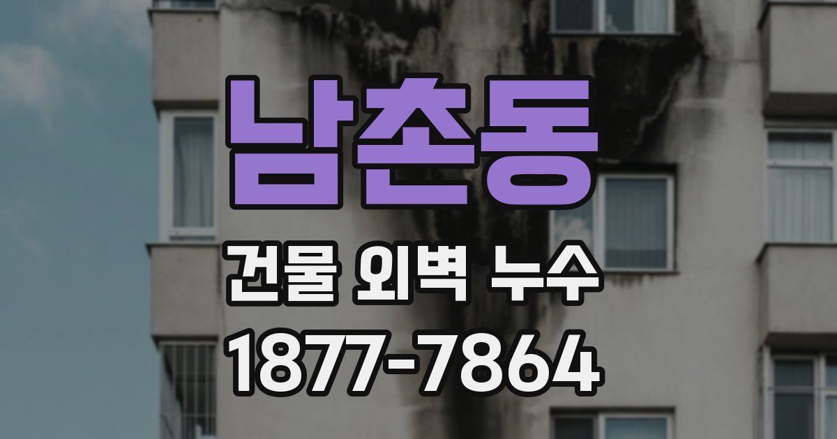 남촌동 건물 외벽 누수