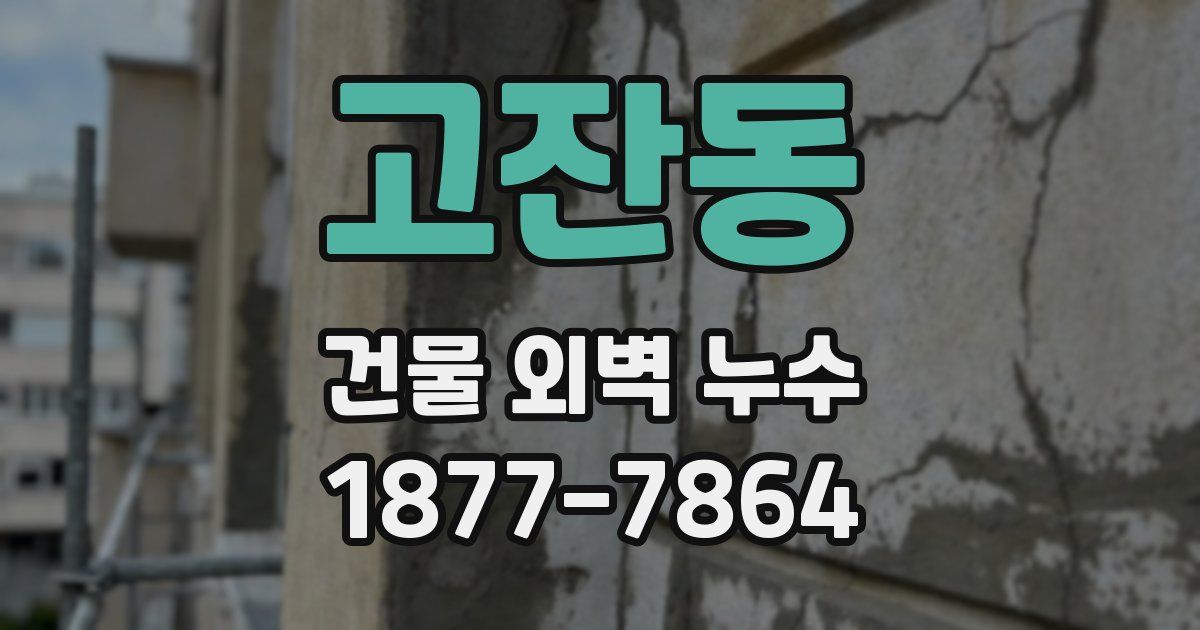 고잔동 건물 외벽 누수