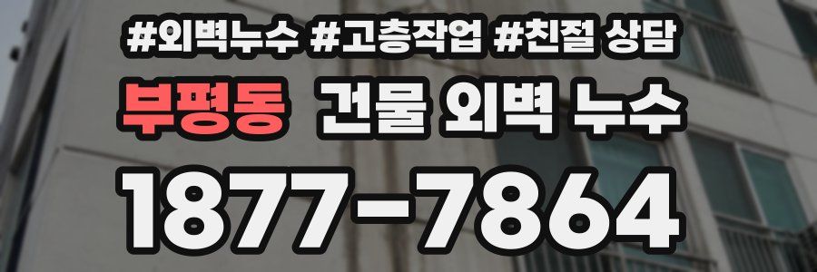 부평동 건물 외벽 누수