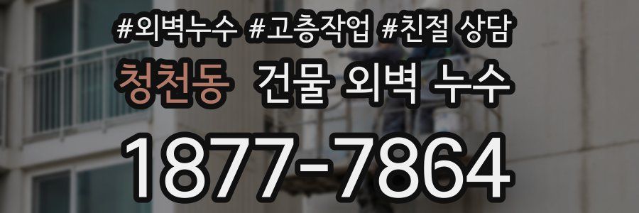청천동 건물 외벽 누수