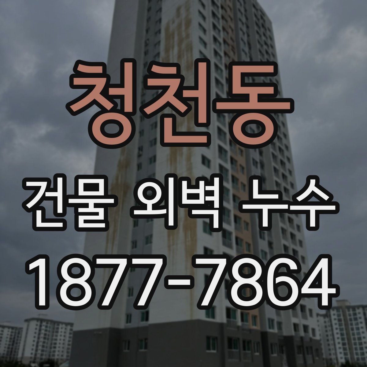 청천동 건물 외벽 누수