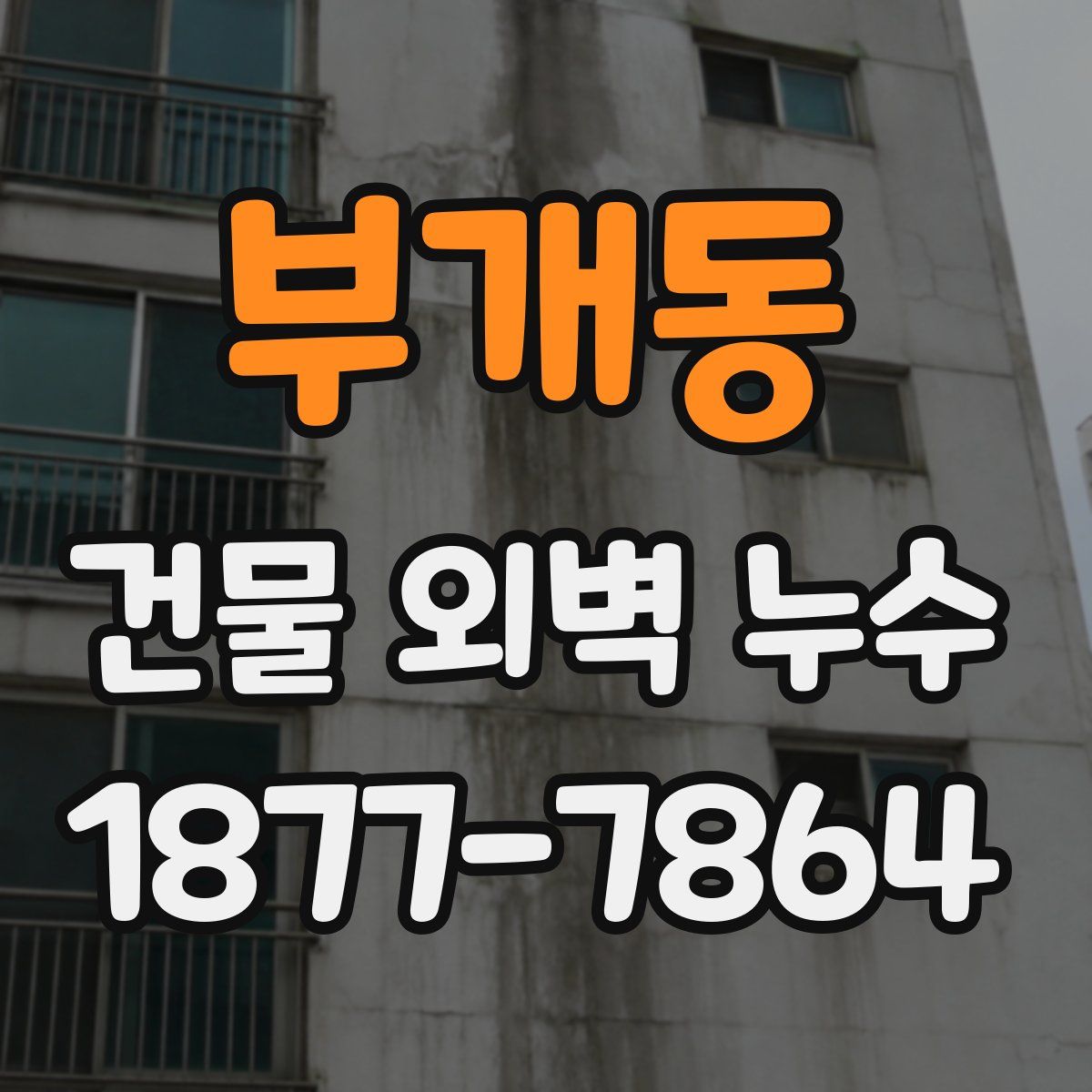 부개동 건물 외벽 누수