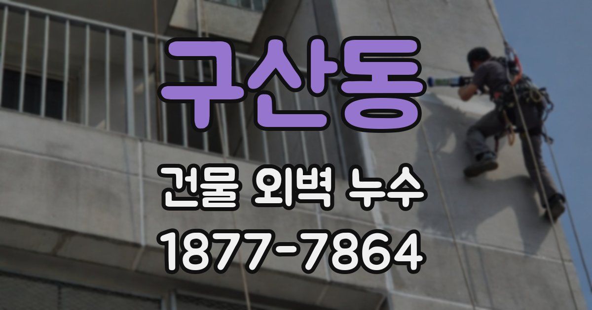 구산동 건물 외벽 누수