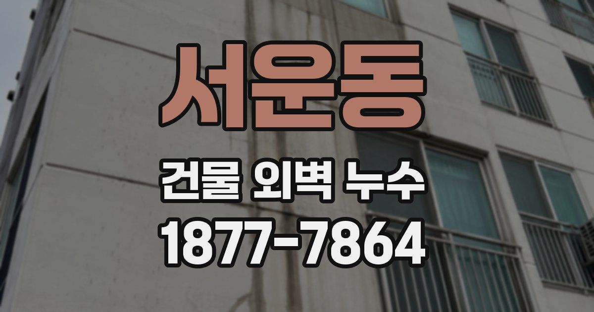 서운동 건물 외벽 누수