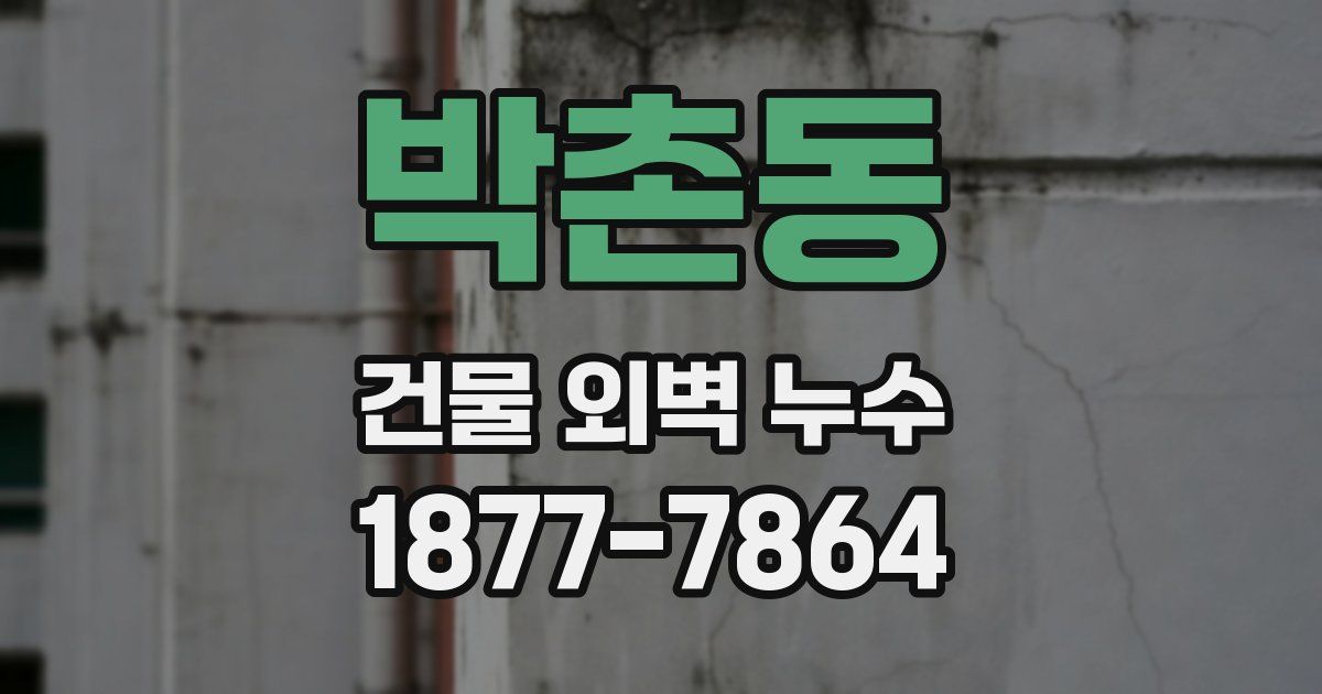 박촌동 건물 외벽 누수