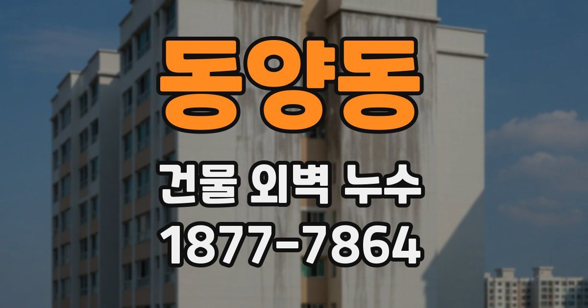동양동 건물 외벽 누수
