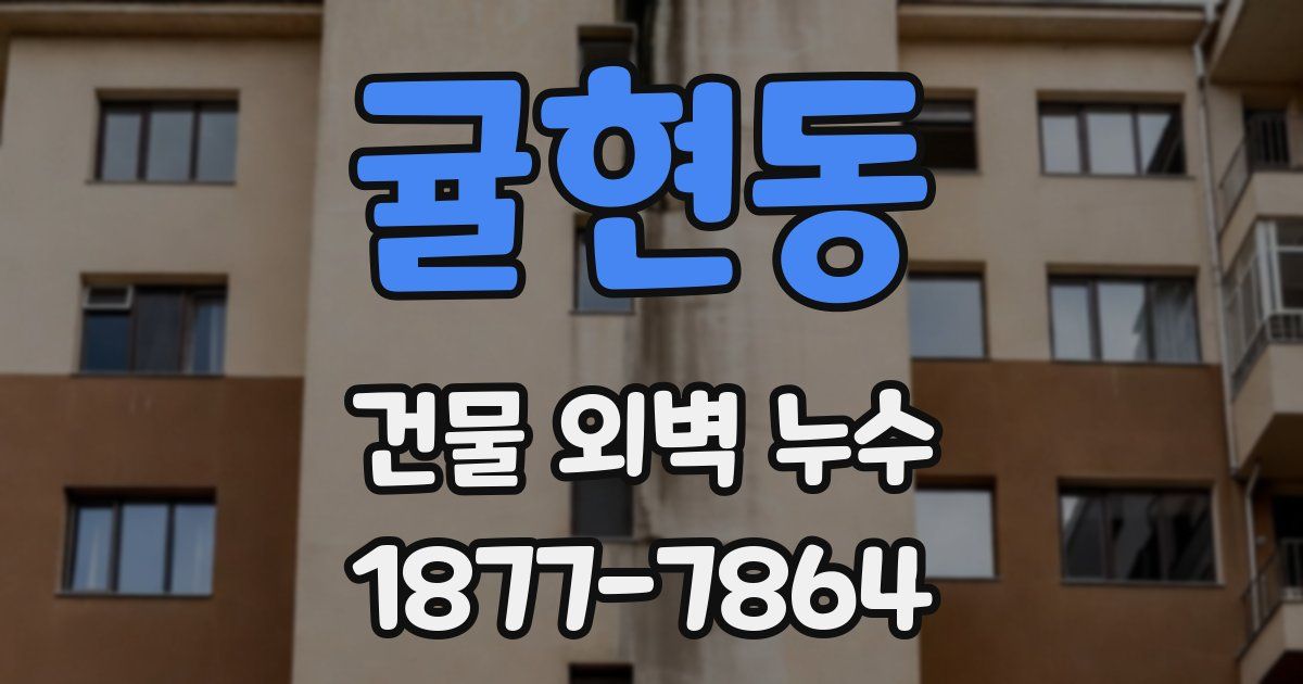 귤현동 건물 외벽 누수