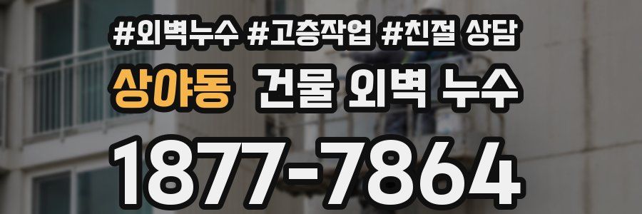 상야동 건물 외벽 누수