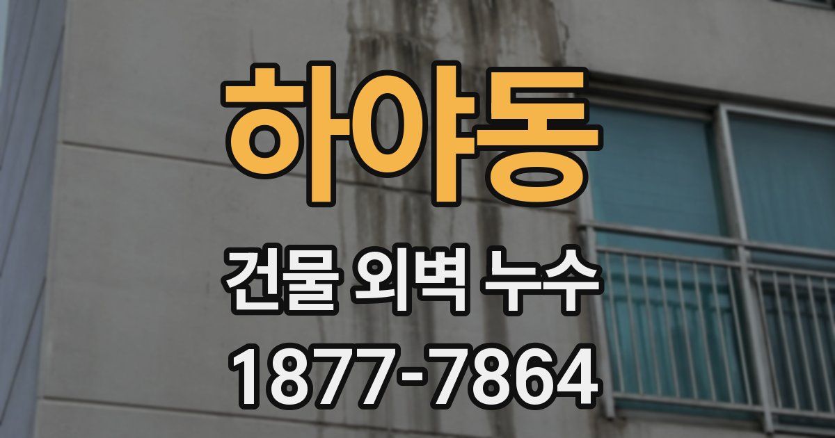 하야동 건물 외벽 누수