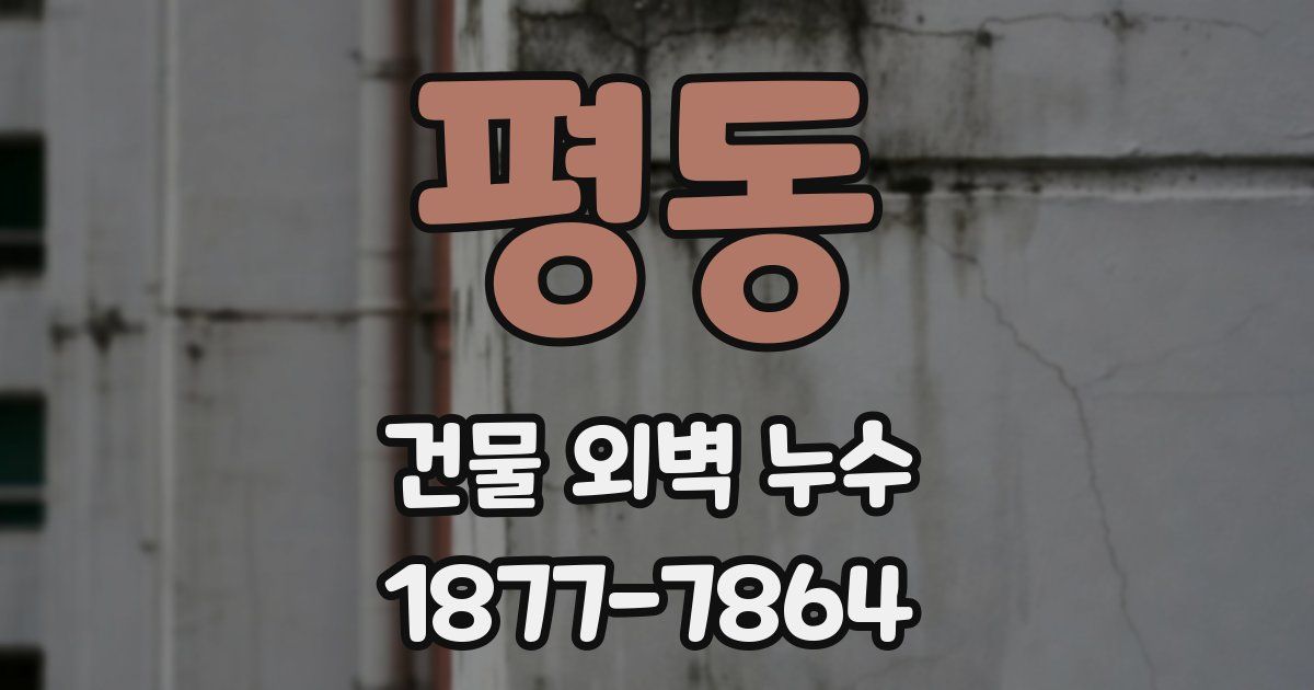 평동 건물 외벽 누수