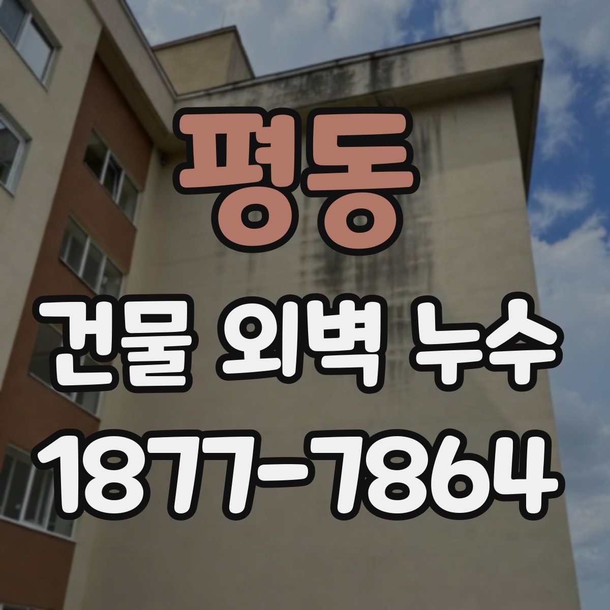 평동 건물 외벽 누수