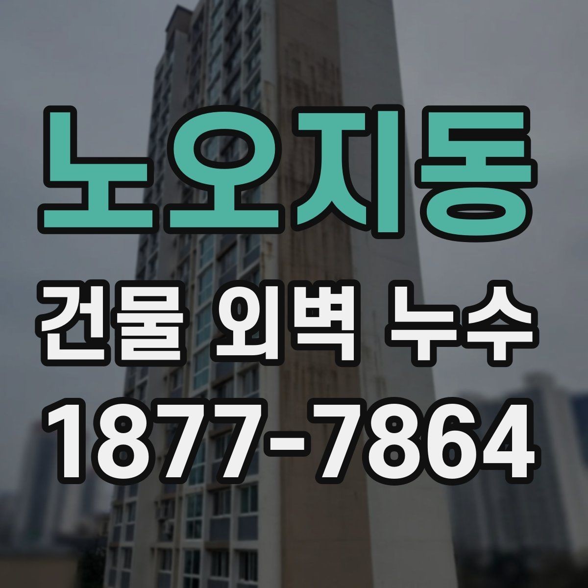 노오지동 건물 외벽 누수 보수 방식 차이