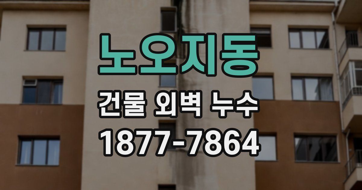 노오지동 건물 외벽 누수