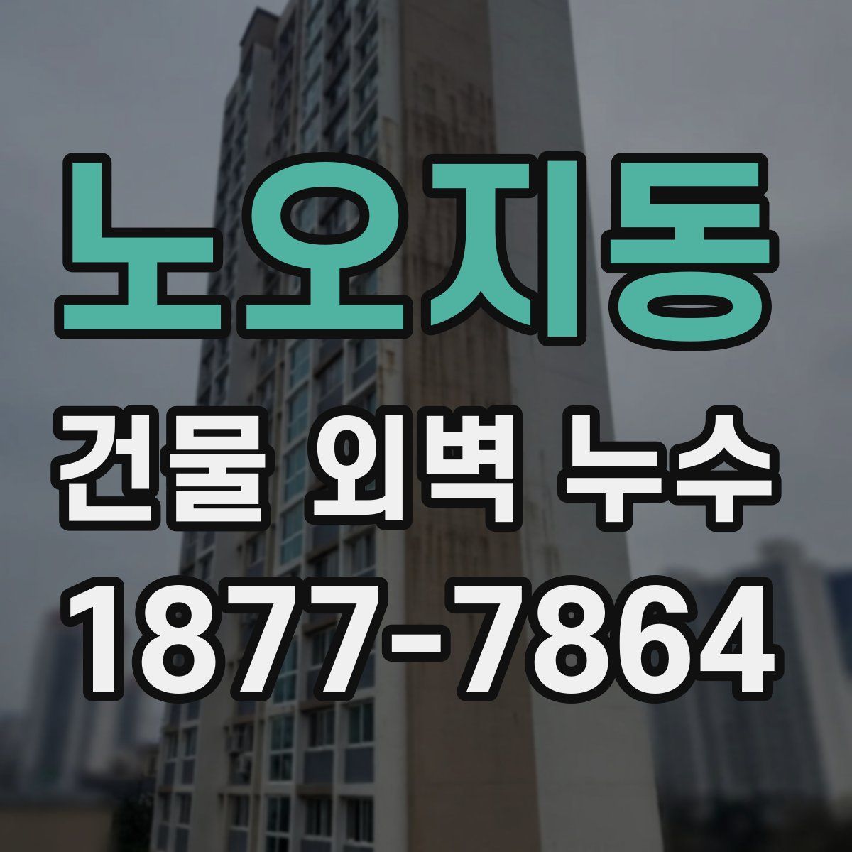 노오지동 건물 외벽 누수