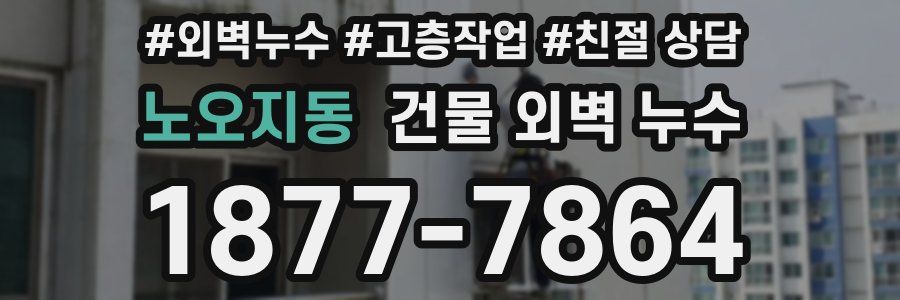 노오지동 건물 외벽 누수
